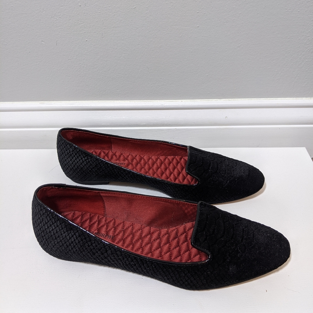 Velvet Scale Smoking Flats